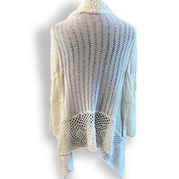 Costa Blanca | Natural Crocheted Open Cardigan - Women OS - Picture 3 of 8